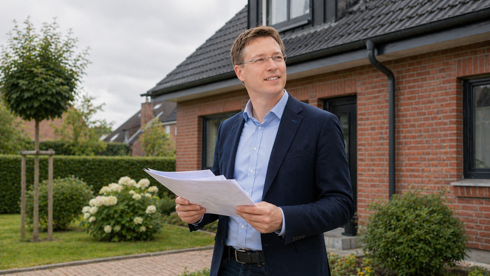 Immobiliengutachter bewertet Einfamilienhaus in Hannover vor Ort für professionelles Wertgutachten